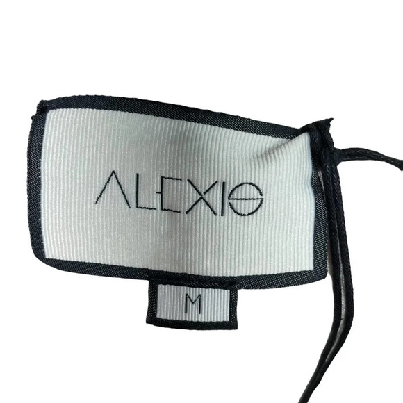 Alexis Helene Flared Stretch-Cotton Pants Button Denim Oyster Tan Size Medium - Picture 9 of 11